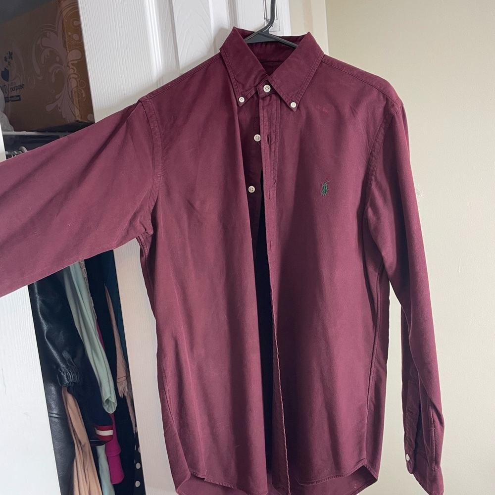 Maroon polo button down - Picture 2 of 3